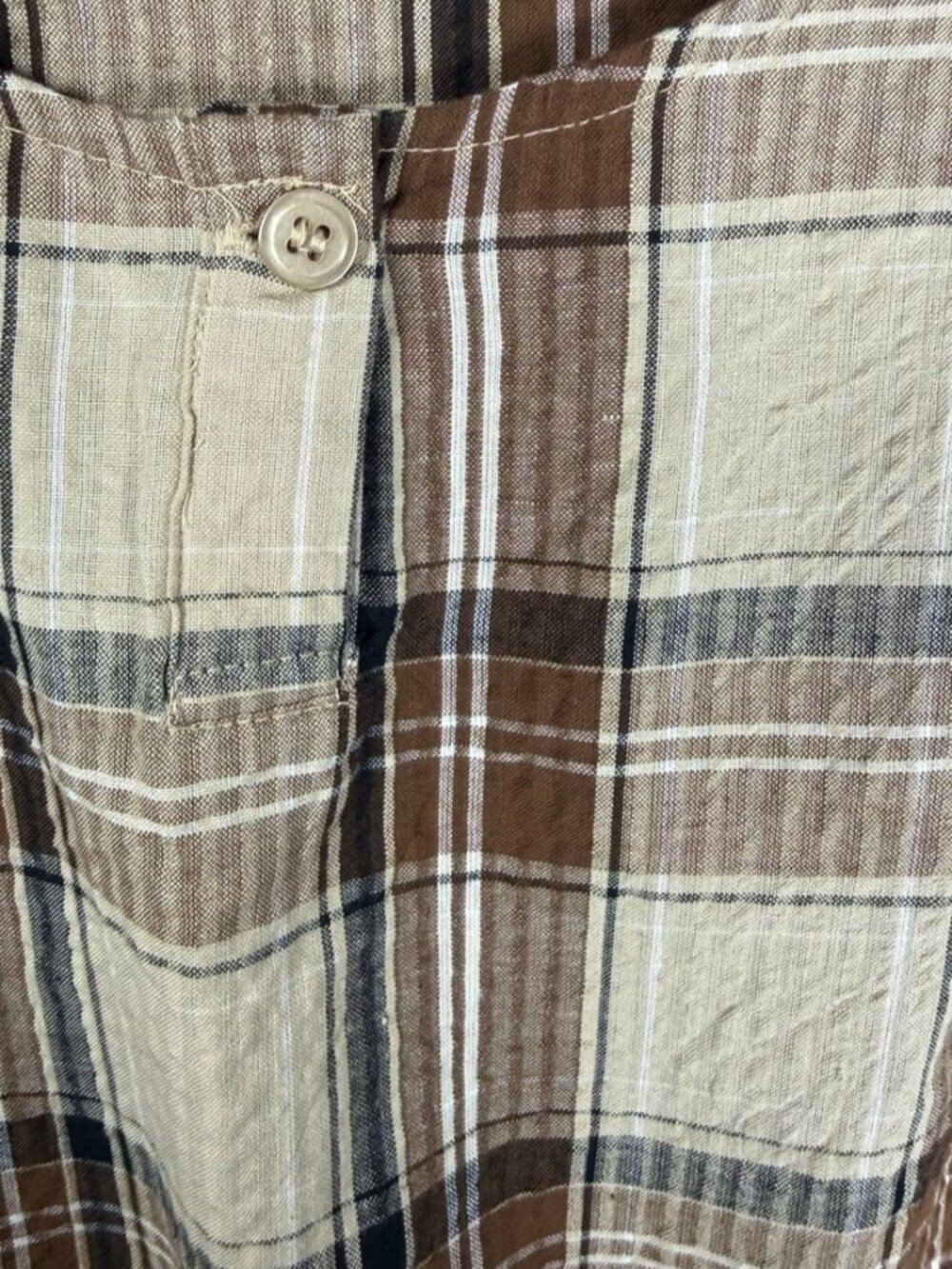 Brown Plaid Flannel Shirt - Picture 2 of 3